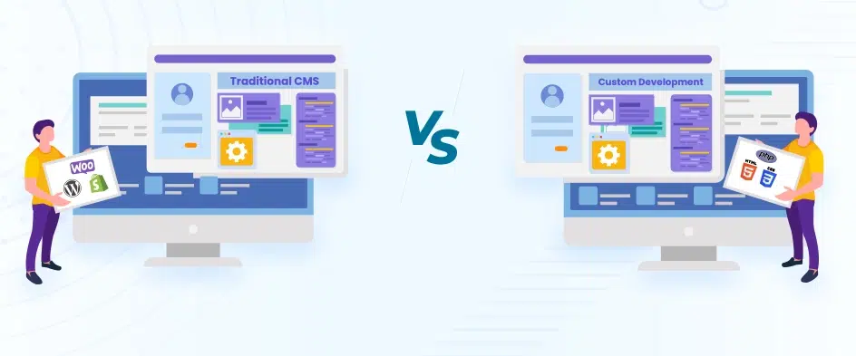 traditional cms vs custom development